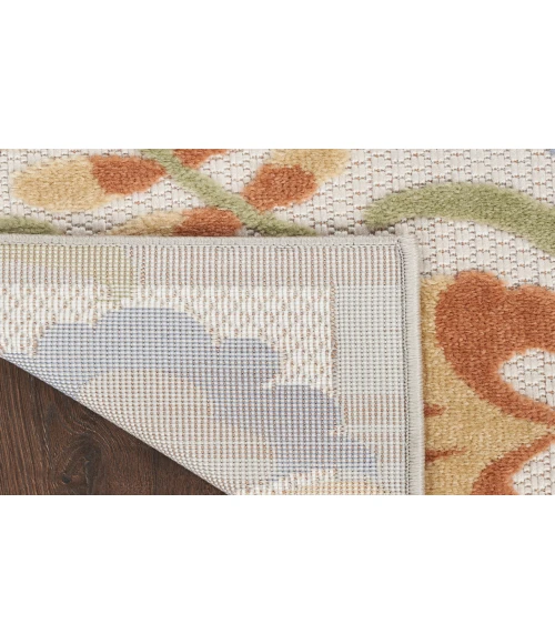 Nourison Aloha Ivory Blue ALH17 5 ft. 3 in. X 7 ft. 5 in. Rectangle Rug
