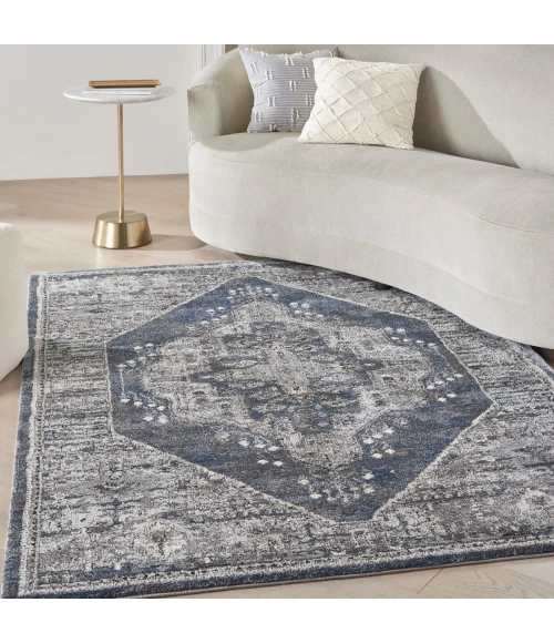 Kathy Ireland American Manor Area Rug AMR02 Blue 3'11" x 5'11"