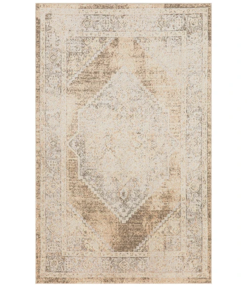 Nourison Astra Machine Washable Beige ASW13 3 ft. 3 in. X 5 ft. Rectangle Rug