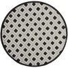 Nourison Home Aloha ALH26 Black White 4 ft. Round Area Rug