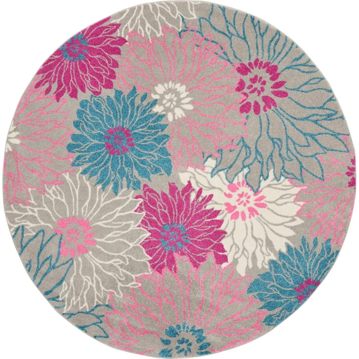 Nourison Passion Round Area Rug PSN17-Grey
