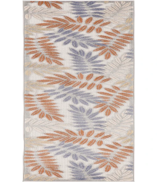 Nourison Aloha Blue Mocha ALH18 2 ft. 3 in. X 8 ft. Rectangle Rug