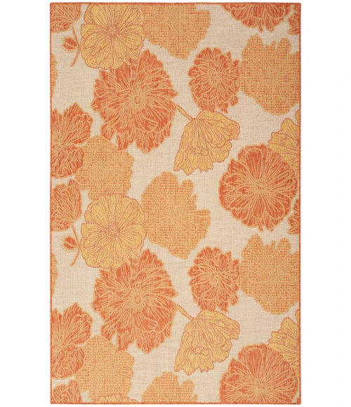 Nourison Garden Oasis Coral GOA04 6 ft. X 9 ft. Rectangle Rug