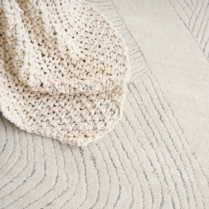 DKNY Pure Patterns Ivory Grey PRN01 8 ft. X 10 ft. Rect. Rug