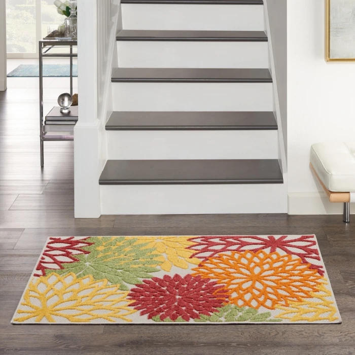 Nourison Aloha Area Rug ALH05 Red Multi Colored