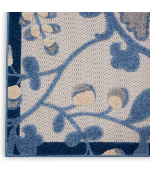 Nourison Aloha Area Rug ALH17 Blue/Grey 12' x 15'