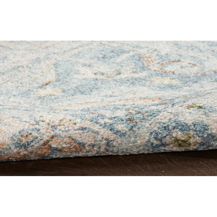 Nourison Astra Machine Washable Light Blue ASW12 4 ft. X 6 ft. Rectangle Rug