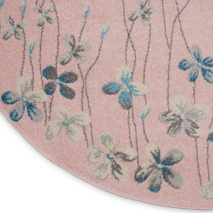 Nourison Tranquil Round Area Rug TRA04-Pink