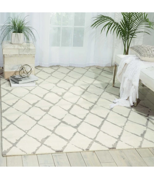 Nourison Twilight Area Rug TWI15 Ivory/Grey 5'6" x 8'