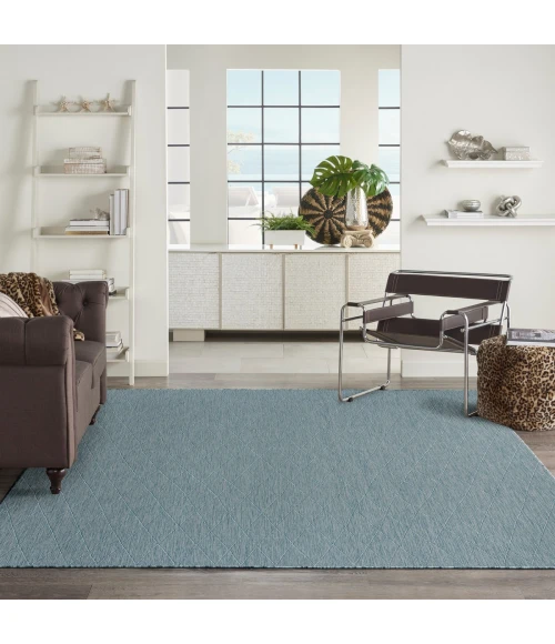 Nourison Washable Solutions Aqua WSL01 9 ft. X 12 ft. Rect. Rug
