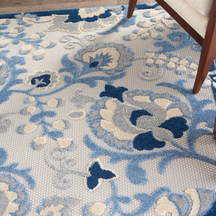 Nourison Aloha Area Rug ALH17-Blue/Grey