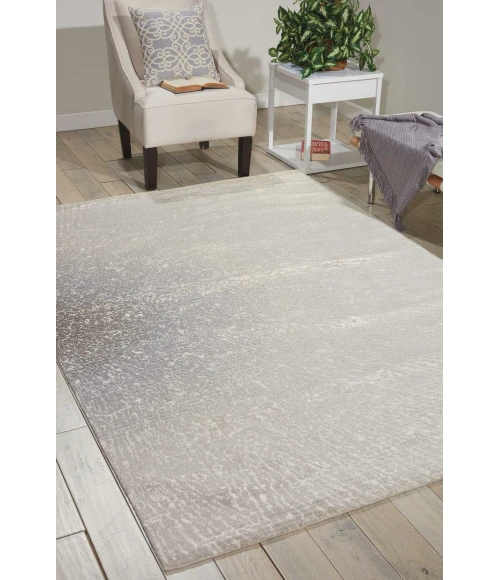 Nourison Twilight Area Rug TWI12 Ivory/Grey 5'6" x 8'