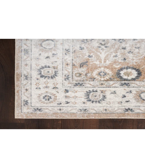 Nourison Astra Machine Washable Silver Taupe ASW16 5 ft. 3 in. X 7 ft. Rectangle Rug