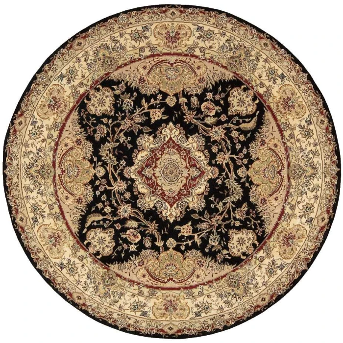 Nourison 2000 Round Area Rug 2028-Black