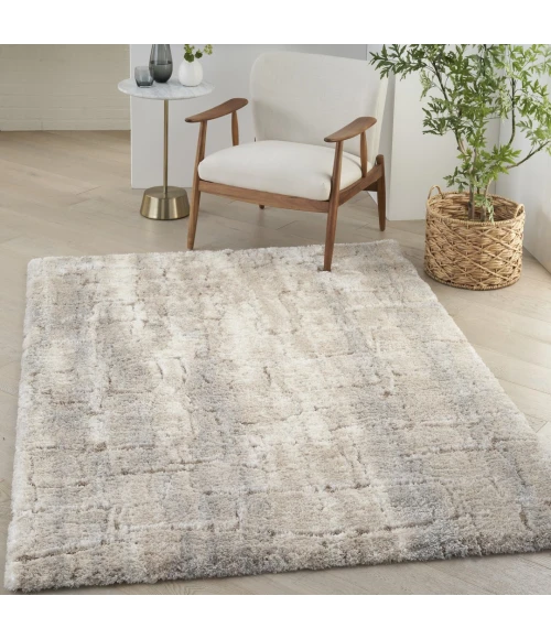 Nourison Dreamy Shag Ivory Beige DRS09 3ft. x 5ft. Rect. Rug