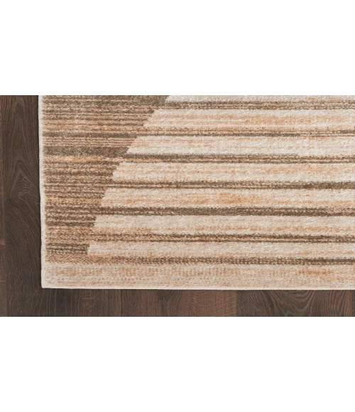 Nourison Astra Machine Washable Latte ASW03 6 ft. 7 in. X 9 ft. Rectangle Rug