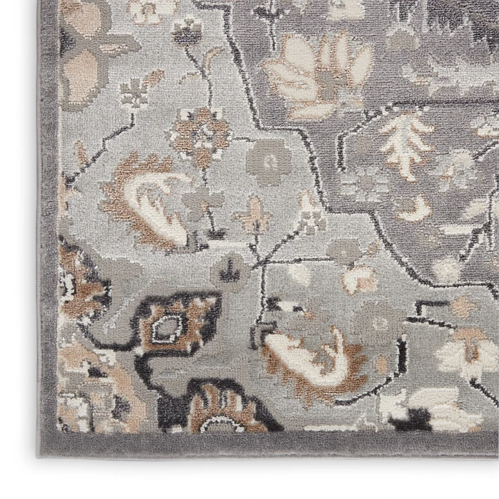 Nourison Elation Area Rug ETN09 Grey 7'10" x 9'10"