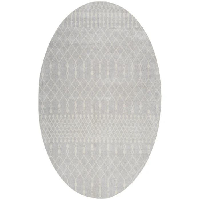 Nourison Astra Machine Washable Grey ASW10 7 ft. 10 in. Round Rug
