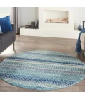 Nourison Passion Area Rug PSN26 Navy Blue 4' Round