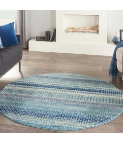 Nourison Home Passion PSN26 Navy Blue 4 ft. Round Area Rug