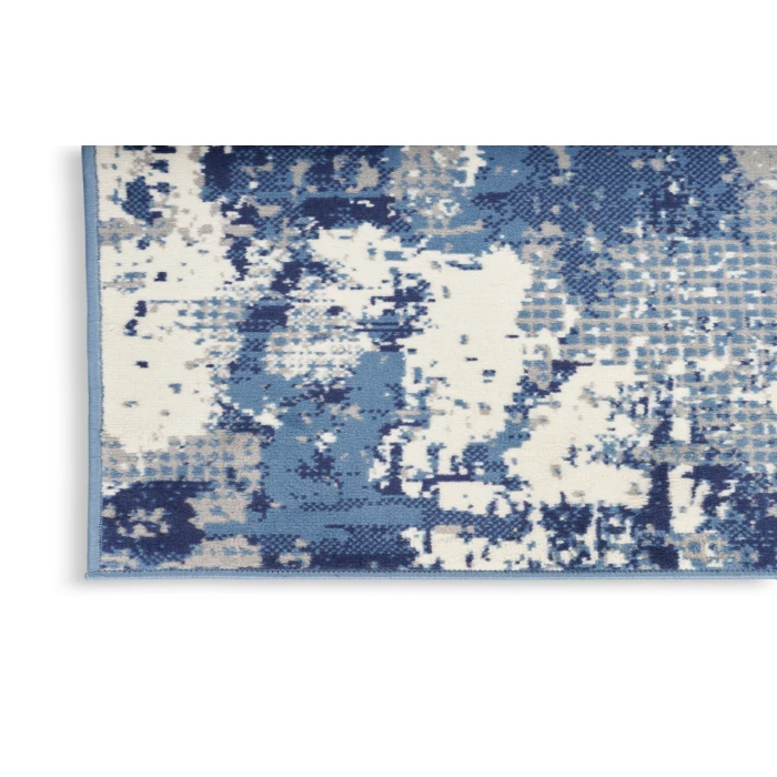 Nourison Grafix Navy Blue GRF38 2 ft. X 6 ft. Rectangle Rug