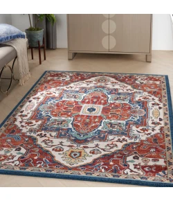Nourison Home Parisa PSA01 Brick Ivory 5 ft. 3 in. X 7 ft. 5 in. Area Rug