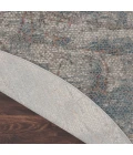 Nourison Rustic Textures Area Rug RUS15 Light Grey/Blue 5'3" Round