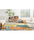 Nourison Aloha Turquoise Multicolor ALH05 3 ft. 6 in. X 5 ft. 6 in. Rectangle Rug