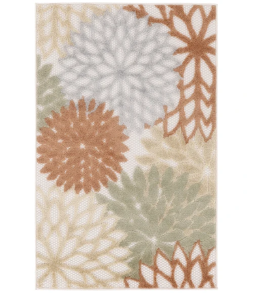 Nourison Aloha Ivory Multicolor ALH05 2 ft. 8 in. X 4 ft. Rectangle Rug