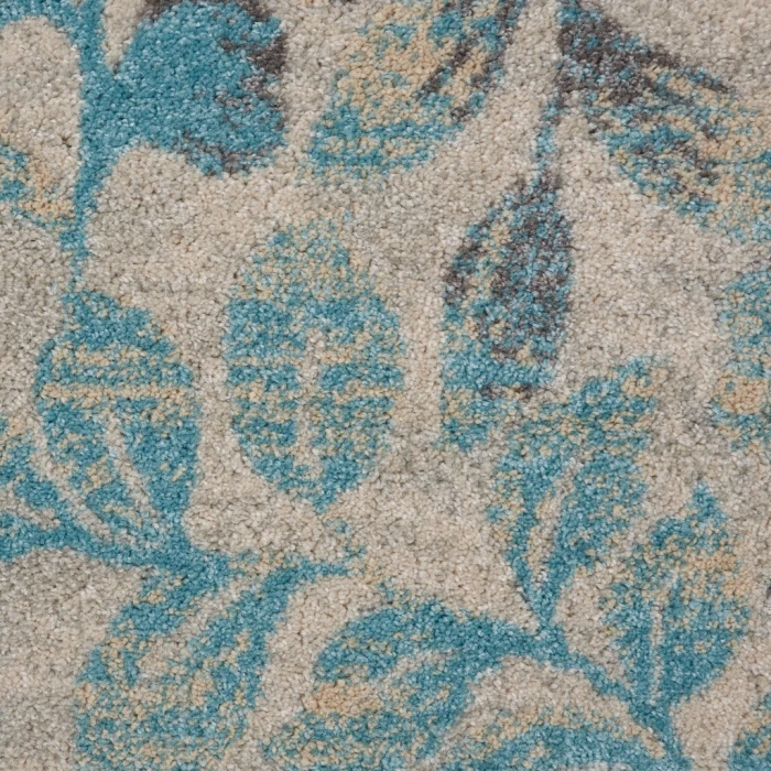 Nourison Tranquil Runner Area Rug TRA03-Ivory/Turquoise