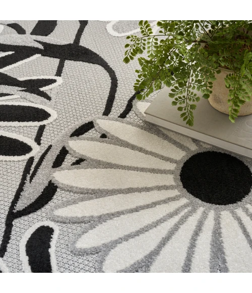 Nourison Aloha Area Rug ALH33 Black White