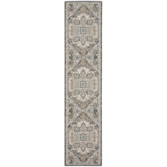 Nourison Parisa Area Rug PSA01 Grey Sage 2'3" x 10'