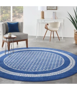 Nourison Home Whimsicle WHS13 Navy 8 ft. Round Area Rug