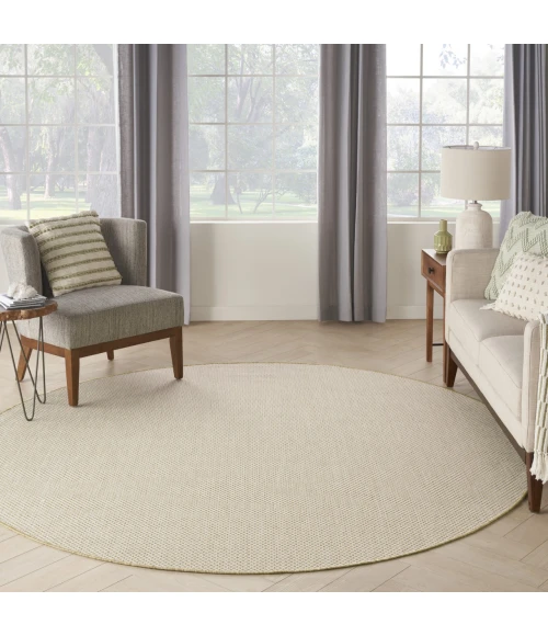 Nourison Home Courtyard Tan COU01 8ft. x Round Round Rug