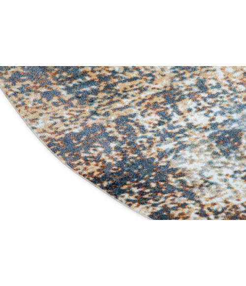 Nourison Astra Machine Washable Multicolor ASW07 5 ft. 3 in. Round Rug