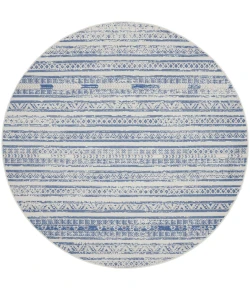 Nourison Home Whimsicle WHS16 Ivory Blue 8 ft. Round Area Rug