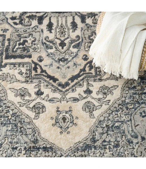 Nourison Quarry Ivory Navy QUA18 6 ft. X 9 ft. Rect. Rug