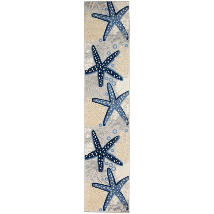 Nourison Aloha Area Rug ALH24-Blue/Grey