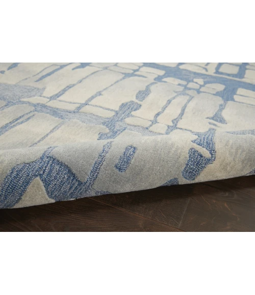 Nourison Symmetry Area Rug SMM04-Blue/Grey