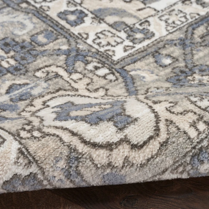 Nourison Quarry Ivory Blue QUA05 9 ft. X 12 ft. Rect. Rug