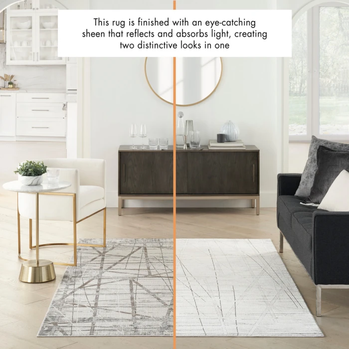 Nourison Desire Area Rug DSR03 Grey Silver