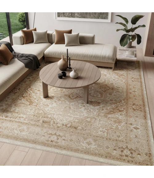 Nourison Dekor Ivory Taupe DEK08 7 ft. 10 in. x 9 ft. 10 in. Rect. Rug