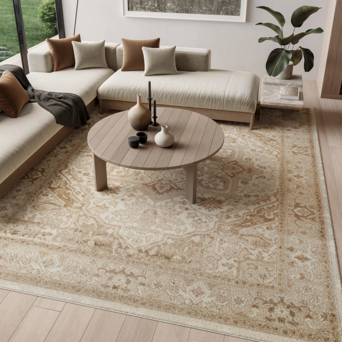 Nourison Dekor Ivory Taupe DEK08 7 ft. 10 in. x 9 ft. 10 in. Rect. Rug