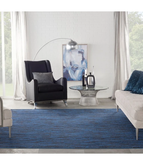 Nourison Essentials Midnight Blue Area Rug NRE01-Midnight Blue