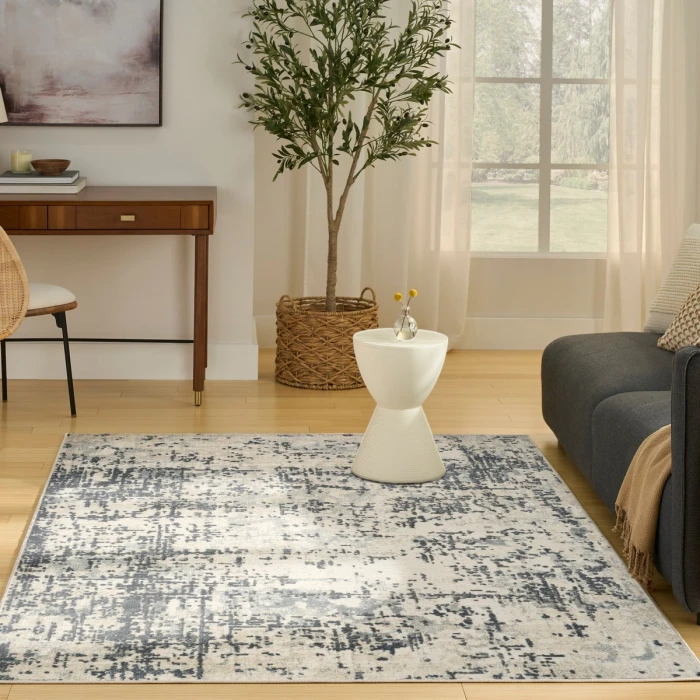 Nourison Quarry Ivory Grey QUA17 4 ft. X 6 ft. Rect. Rug