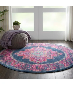 Nourison Home Passion PSN03 Blue 4 ft. Round Area Rug