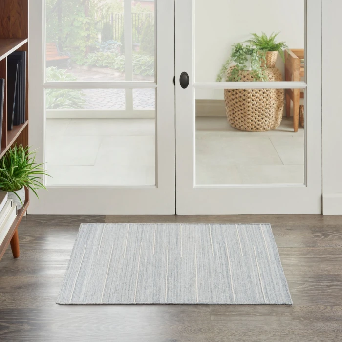 Nourison Interweave Light Blue IWV01 2 ft. X 3 ft. Rect. Rug