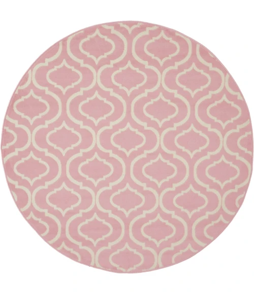 Nourison Jubilant Round Area Rug JUB19-Pink