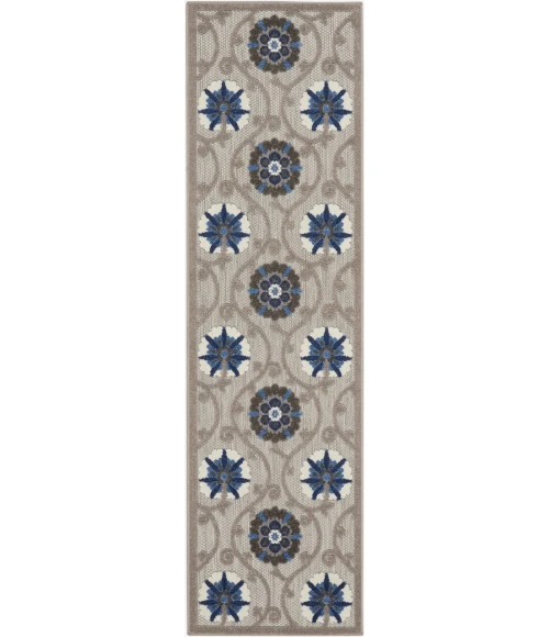 Nourison Aloha Runner Area Rug ALH19-Grey/Blue