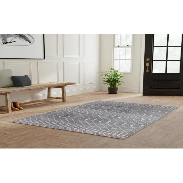 Nourison Astra Machine Washable Denim ASW10 5 ft. 3 in. X 7 ft. Rectangle Rug